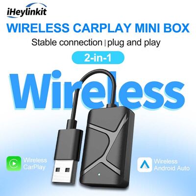 Αγορά Προϊόν με μεγάλη ζήτηση IHeylinkit Ενσύρματο σε Ασύρματο Carplay & Android Auto CP/AA 2 σε 1 Προσαρμογέας online manufacture