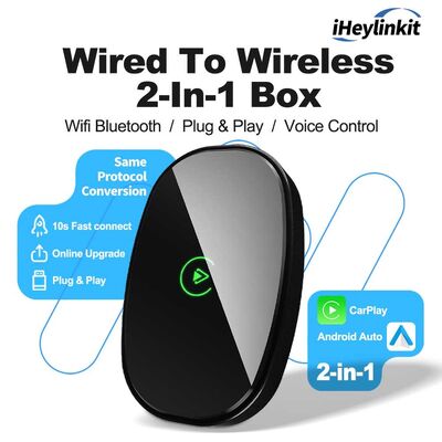 buy 2-in-1 Portable CarPlay & Android Auto Dongle with Wired/Wireless Compatibility USB Plug and Play 1 Year Warranty online manufacture