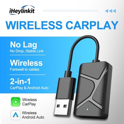 Купить Беспроводной адаптер Heylinkit CarPlay и Android Auto CP/AA 2 в 1 для Audi A8 2017-2024, портативный USB Plug-n-Play online manufacture