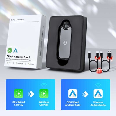 buy Zinc Alloy Bluetooth Android Auto Wireless Dongle Carplay Adapter 2 In 1 online manufacture